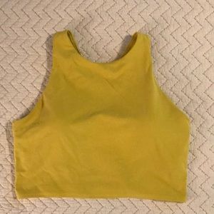 Athleta sports bra, size large, yellow.